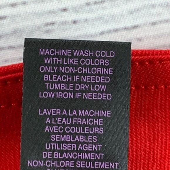 SlimSation Capri Crop Pants sz 2 Red Stretch Pull on Inseam 21" New NWT - Picture 9 of 10